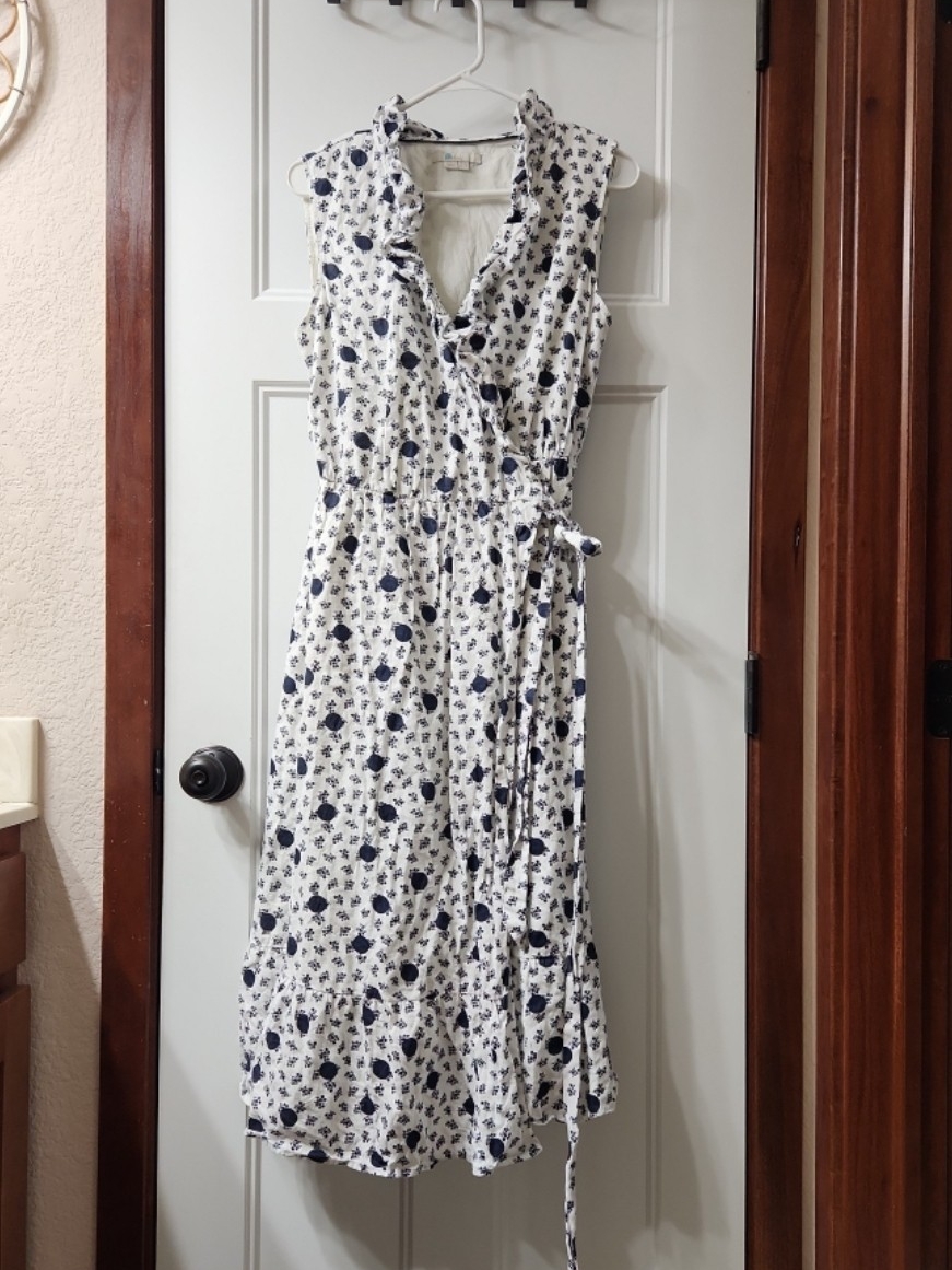 Boden Cotton Midi Wrap Dress